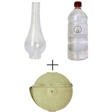 Sözen 14 No Gaz Lambası Camı Çap: 5 cm ve 14 No Fitil 1 Metre 250 ml Kandil Yakıtı