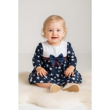 Mnk Baby & Kids Yıldız Desen Kız Bebek Günlük Elbise M00769