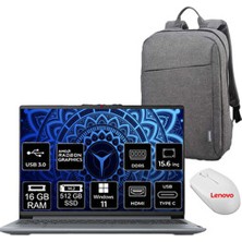 Ideapad Slim 3 Amd Ryzen 5-5625U 16GB 512GB SSD W11 15.6" Fhd Dizüstü Bilgisayar +Lenovo Set