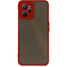Realme C35 Kılıf Montreal Silikon Kapak - Kırmızı - FKU3015-8143