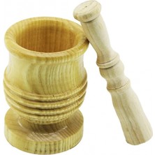 Marsilyan BÜYÜK BOY  LÜX AHŞAP HAVAN SARIMSAK DÖVECEK Ç: 8.3CM--D: 7CM--Y: 12CM FİLELİ AMBALAJ (K95)