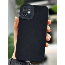 Go Aksesuar Iphone 11 Uyumlu Alcantara Tasarımlı Esnek Silikon Kılıf