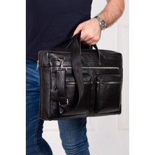 Newish Polo  Deri Evrak Notebook (Laptop) Çantası