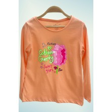 Mojo Bebek Mojo Kız Çocuk Cotton Candy Baskılı Uzun Kol T-shirt 523007 Turuncu