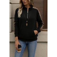 Arben Boutique Kadın Uzun Kollu Balıkçı Yaka Önden Fermuarlı Polar Bluz