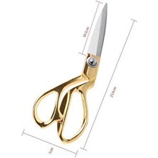  orijinal kumaş kot deri kesim profesyonel terzi makası çelik büyük boy altın renk özel kutusunda