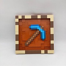 Vaiflagy Minecraft Eşya Çerçevesi Mıknatıslı Dekoratif Duvar Dekoru 1 Çerçeve 1 Kazma