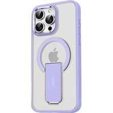 iPhone 14 Pro Tork Magsafe Standlı Kapak - Lila - FKU6649-9999