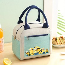 Ada Çanta Kırtasiye Beslenme Çantası Izoleli Sıcak Soğuk Koruma Minionlar Figürlü.