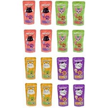 16 Paket ve 4 Farklı Lezzette Mhauw Kedi Çorbası 80 gr