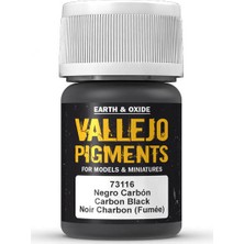 Vallejo 73116 35 ml. Carbon Black (Smoke Black), Model Boyası Pigmenti