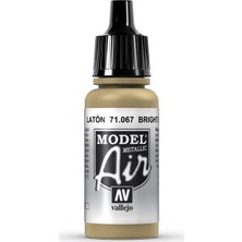 Vallejo 71067 18 ml. Bright Brass, Model Air Serisi Model Boyası