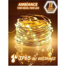 Alshop 10 Metre Sarı Renk Yeni Nesil Peri LED Işık 3 Fonksiyonlu Enerji Tasarruflu Özellik