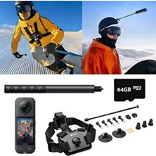 Insta360 X5 Snow Aksiyon Kamerası Kiti 360 Derece Lens Açısı ile HD Çekim Özellikleri