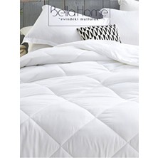 Bella Home Çift Kişilik Uyku Seti Mikrofiber Kumaş 195 x 215 cm Düz Desen Beyaz