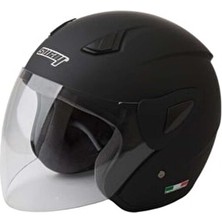 Sway Xbyc 700 Yarı Camlı Elektrikli Bisiklet Motosiklet ve Scooter Kaskı Xs Beden Mat Siyah