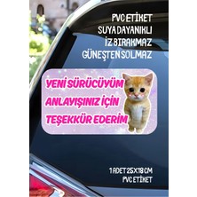 Alışveriş Kurdu Acemi Sürücü Yeni Sürücü Sticker Su Geçirmez Sticker Araba Motor Duvar Cam Etiket Sticker