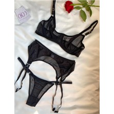 Nivolia Douce Siyah Jartiyer 3'lü Set