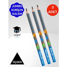 Pelikan Jumbo Üçgen Kurşun Kalem 3 Adet Combino Hayvan Desenli Başlangıç Kalemi B Derece