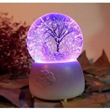 Gezginimport Hayat Ağacı Tasarımlı Müzikli Işıklı Kar Küresi Vintage Tarz Dekoratif