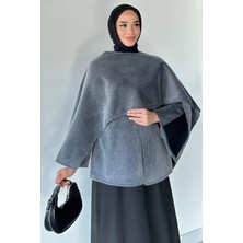 Julude Çıtçıtlı Sakallı Yumoş Tesettür Panço P-00018878