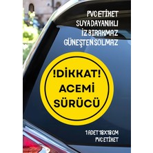 Alışveriş Kurdu Acemi Sürücü Yeni Sürücü Sticker Su Geçirmez Sticker Araba Motor Duvar Cam Etiket Sticker