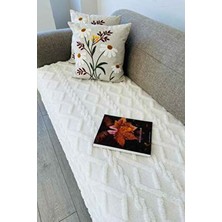 Decomia Home Chain Oturma Yerini Kapatan Kabartmalı Yumuşak Tüylü Koltuk Örtüsü Koltuk Şalı (100X220CM)