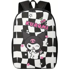 Ada Çanta Kırtasiye Çocuk Sırt Çantası  Kuromi Figürlü Damalı
