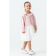 Kinderos Hasır Çantalı Nakışlı Kız Çocuk 3\'lü Takım - 26K 7265
