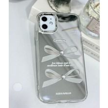 Go Aksesuar Iphone 11 Uyumlu Aynalı Fiyonk Tasarım Darbe Önleyici Silikon Kılıf