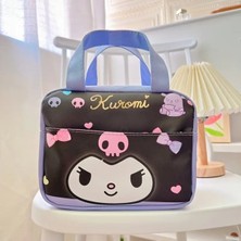 Ada Çanta Kırtasiye Beslenme Çantası Izoleli Sıcak Soğuk Koruma Kuromi Figürlü Mor-Siyah K0415