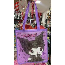 Ada Çanta Kırtasiye Kuromi Figürlü Çift Taraflı Bez Çanta