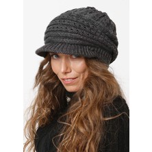 Laviyonsa Triko Örme Çift Kat Vizörlü Bere