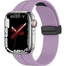 Sneezy Apple Watch 38MM 40MM 41MM Seri 1 2 3 4 5 6 7 8 Se Uyumlu Coastal Manyetik Tokalı Silikon Kordon