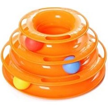 Belirtilmemiş Tower Of Tracks Kedi Oyuncağı Seti 3 Katlı Hafif ve Dayanıklı Seyahat Dostu Eğlenceli Oyun