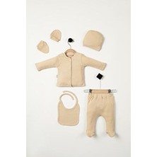 NEU KIDS Hastane Çıkış Setleri Raporlu Penye 5'li Set Yenidoğan Kıyafetleri - Hediye Paketli