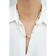 Liveyn Design Barok Inci Renkli Kolye