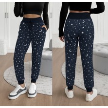 Arben Boutique Kadın Yüksek Bel Bağcıklı Desenli Iki Iplik Pantolon