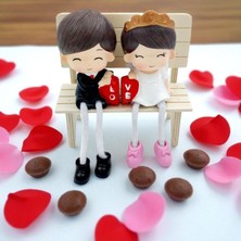 Alpjoy Çift Seramik Oturan Ayaklı Hediyelik Biblo