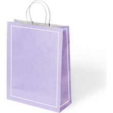 Alpjoy Büküm Saplı Kağıt Çanta Makaron Lila 25X12X31 24 Lü