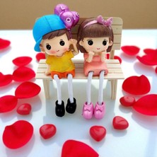 Alpjoy Çift Seramik Oturan Ayaklı Hediyelik Biblo