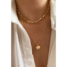 Liveyn Design Çift Sıralı Gold Kolye