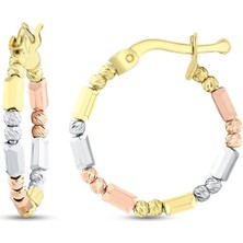 Assos Pırlanta Altın Halka Küpe - 14K