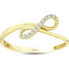 Assos Pırlanta Tasarım Altın Yüzük - 14K
