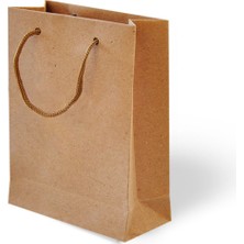 Alpjoy 20X25X8 Karton Çanta Naturel Kraft 24 Adet