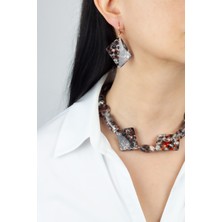 Liveyn Design Kenkli Kadın Kolye Küpe Set