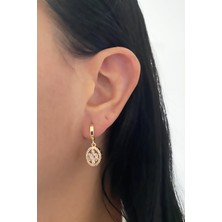 Liveyn Design Baget Taşlı Gold Küpe