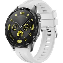 Sneezy Huawei Watch Gt4 46MM Ile Uyumlu Spor Silikon Metal Tokalı Soft Saat Kordonu