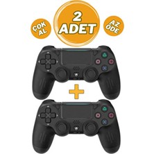 Lesgo Ps 4 Joystick Tablet Telefon Pc Uyumlu Titreşimli Oyun Kolu 2 Adet - Şarj Kablo Hediyeli