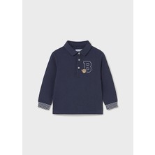 Mayoral Lacivert Erkek Bebek Polo Yaka Uzun Kollu Tişört 2101